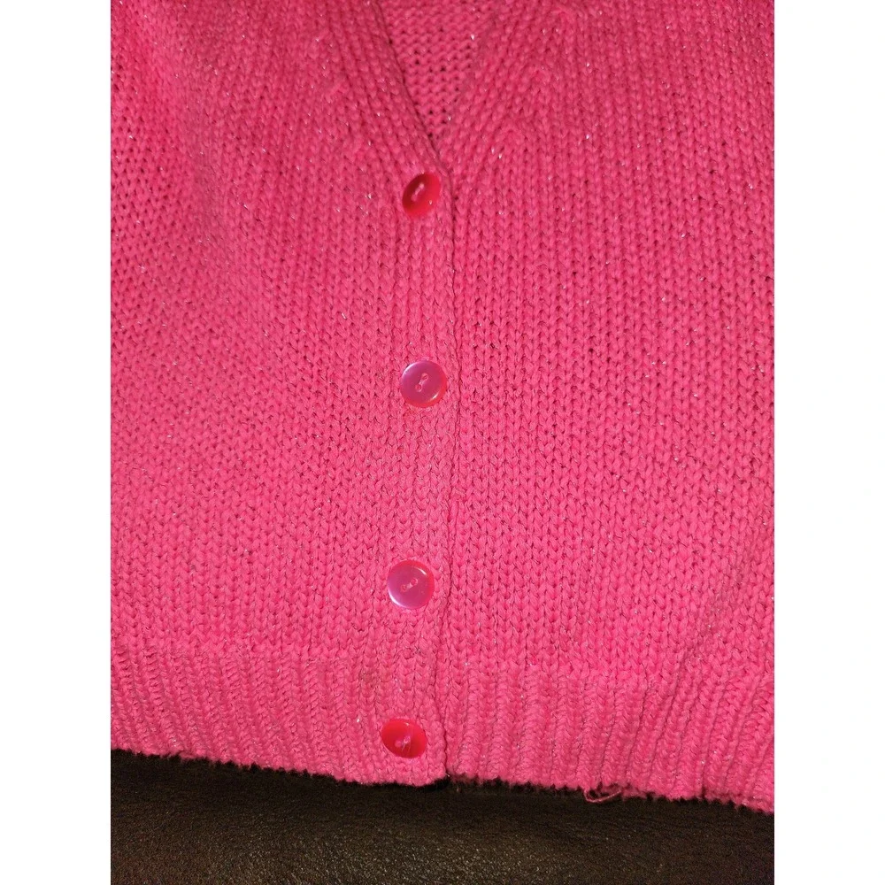 Justice lot of 2 pink sweaters exclamation point and‎ button up size 10